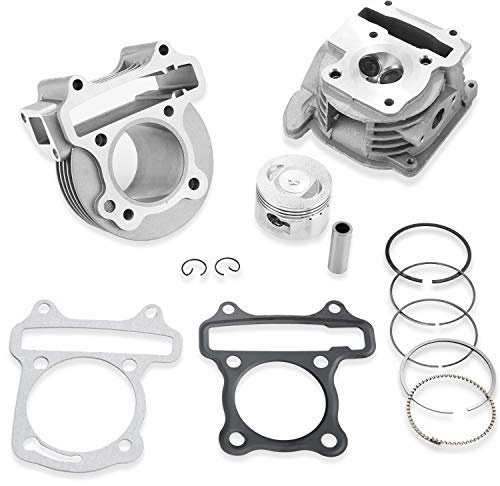 CLEO GY6 50cc-100cc Cylinder Head Kit Assy 50mm Big Bore with 69mm Valves for 139QMA 139QMA 139QMA 139QMB Scooter Moped ATV Go Kart Quad