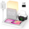 Wireless Charging, Alarm Clock with Night Light, 3 in 1 Charging Station, Apple Watch Wireless Charger for iPhone 15/14/13/12/11/Pro/Max/XS/Plus