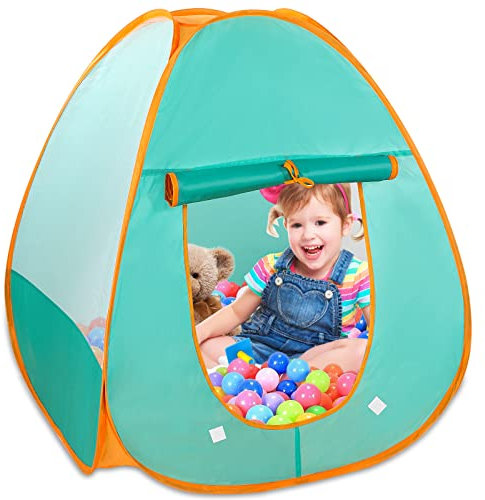 Eocusun Tente de jeu pour enfants, maison de jeu pop-up pour intérieur ou extérieur, piscine à balles portable pour bébé avec sac de transport, cadeaux de Noël et d'anniversaire pour garçons et filles