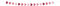Folat 24886 Romantische Love Deko Girlande Papier Kleines Herzen Rot Rosa 3M - Girlande Hochzeit Valentinstag oder Muttertag