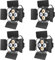 ZonQoonz 4PCS 120W COB Par Licht, 4 LED Par Strahler 2 in 1 kalt/Warmweiß Lichteffekte mit Verdunkelungspanel, DMX Scheinwerfer mit Sound-aktiviertem für Kirche Disco Hochzeit Bar Party Theater