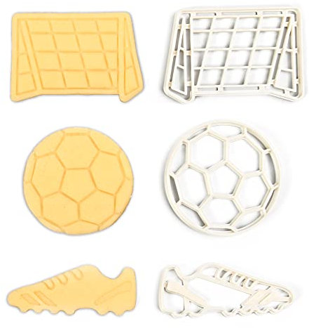 Dekorative 3D-AUSSTECHFORMEN „Fußball“ aus Bio-Kunststoff spülmaschinenfest (Fußball 3er Set)