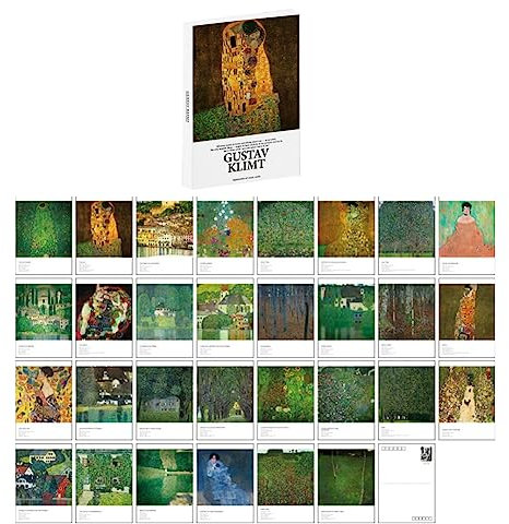 30 Stück 1 Set Klimt Gemalte Ölgemälde Postkarten Vintage Europäische Klassische Nachrichtenkarten Blanko-Grußkarten Dekoration Karten