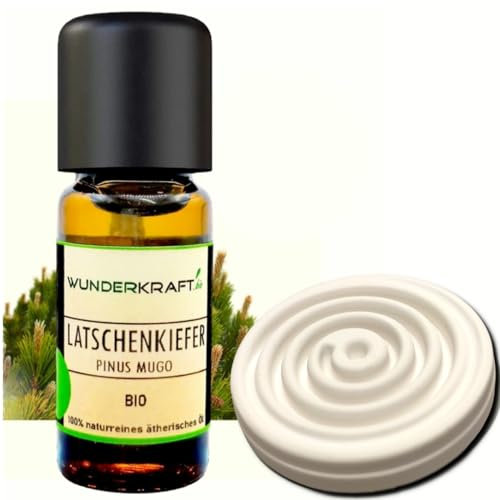 WUNDERKRAFT.Huile essentielle de pin bio pure 10 ml + pierre parfumée – Huile essentielle de palissandre bio 100 % naturelle de Wunderkraft – Convient pour l'aromathérapie, le sauna, le massage et le