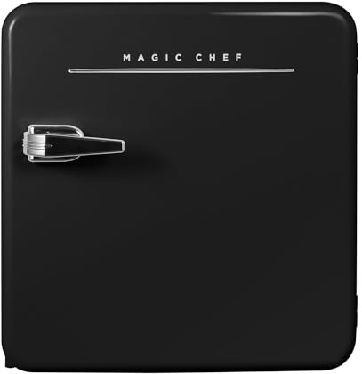 Magic Chef MCR16CHB 1.6-Cu. Ft. ENERGY-STAR Certified Retro Mini Fridge with Manual Defrost (Black)