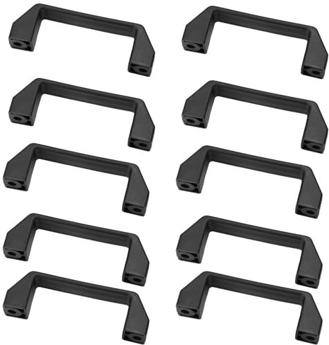 Schürberg 10er Pack 90mm Kunststoffgriffe für Abdeckungen Türen, Deckel für Industrie Maschinenbau CNC 3Ddrucker Bügelgriff Haltegriff Rangiergriff (10, Lochabstand: 90mm)