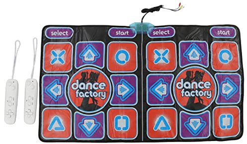 QANYEGN Double Dance Mat, Electronic Dance Mat, Non-Slip TV Dance Floor Mat, Wireless 2 Player AV Interface Remote Control for Kids/Adults