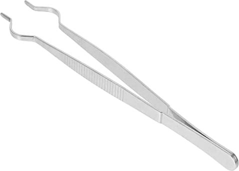 Gatuida Stainless Steel Test Tube Tweezers for Laboratory Tube Tweezer Round Nose for Holding During Experiments