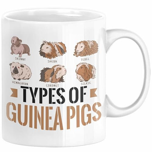 Meerschweinchen Tasse Geschenk Types Of Guinea Pigs (Weiß)