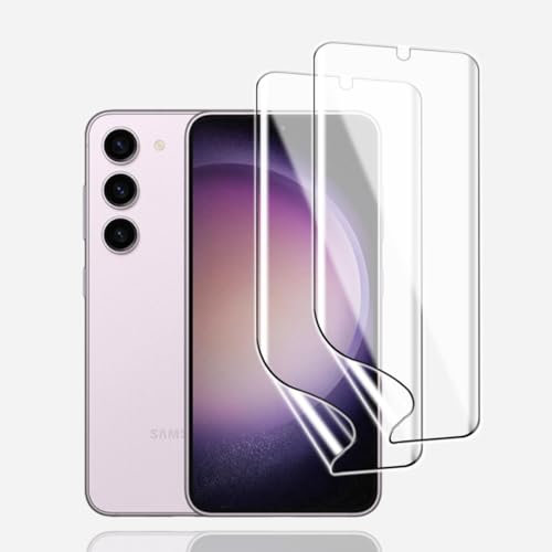 KoasVonson Film de Protection Hydrogel pour Samsung Galaxy S23, 2PCS Protection Ecran en Hydrogel HD Transparent Flexible TPU Protections d'écran, Film hydrogel Anti-Rayures