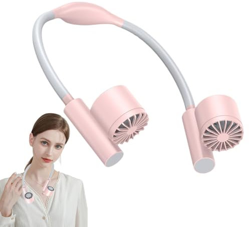 Aire acondicionado para el cuello, ventilador portátil personal, aire acondicionado de cuello de 3 velocidades, ventilador de cuello de enfriamiento súper silencioso, ventiladores frescos para cuello,