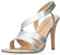Andrés Machado - AM5742 - Sandales d'été élégantes à Talons Hauts pour Femme - Design Dos Nu - Bretelles Larges - Maintien sécurisé - Tailles spéciales - Soft Argenté, Pointure EU 43