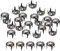 QUARKZMAN 160 Piezas de Remaches Redondos Negros, 7mm Puntas de Espiga de Latón para Ropa, Cinturón, Bolso, Zapatos, Pulsera, Artesanía en Cuero