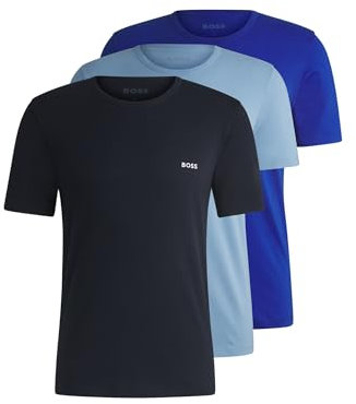 BOSS Mens TShirtRN 3P Classic Three-Pack of Underwear T-Shirts in Cotton Jersey