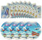 40PCS Airplane Birthday Party Paper Plates and Napkins, Airplane Theme Tableware Set Includes 9Inch Paper Plates and Napkins Disposable Decoration Supplies for Kids Boys Birthday Party, Serve 20