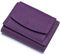 Portefeuille Femme Cuir véritable Blocage RFID Porte Monnaie Femme avec Poche à Monnaie Mini Portefeuille avec Fente pour Carte, Violet