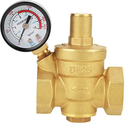 Druckminderer Wasser, Wasserdruckminderer mit eingebautem Druckregler, Wasserdruck einstellbar für Wasser überdruckventil Wasser Druckminderer, Wasserdruckminderer Boiler