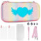 JYPS 10 in1 Tasche für Nintendo Switch OLED, Neue Regenbogen Harter Hülle Case, Tragbare Schutz Switch Tragetasche, Reisetasche Schutzhülle für Konsole & Zubehör für Mädchen Geschenk (Regenbogen)