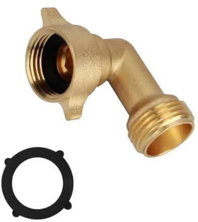 Unifizz 90 Degree Water Hose Elbow for RV with Easy Grip Connector - RV Drinking Water Hose Adapter - RV Garden Hose Elbow for Faucet - City Water Inlet Connection with 1 Extra Pressure Washer