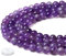 QINJIEJIE Amethyst Perlen 8mm mit Loch Edelstein Perlen Zum Basteln Runde Kristall Beads 50 Stück Rosa Glasperlen Perlen für Armbänder Erwachsene DIY Halskette Schmuckherstellung