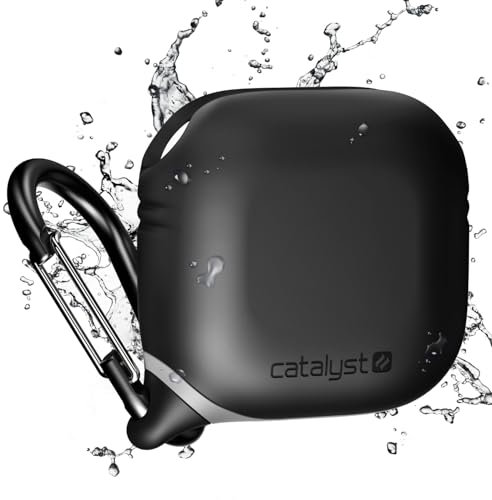 Catalyst Waterproof AirPods 4 Case - Drop Protection Cover with Carabiner for Apple 4th Generation, Wireless Charging Silicone for Women and Men
