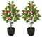 Oairse 2er-Set 60cm Kunstpflanzen Groß Apfelbaum Kunstpflanze Apfelbaum Groß im Topf Künstlicher Baum für Drinnen und Draußen, Moderne Dekoration, Dekoration Badezimmer Wohnzimmer Schlafzimmer Balkon