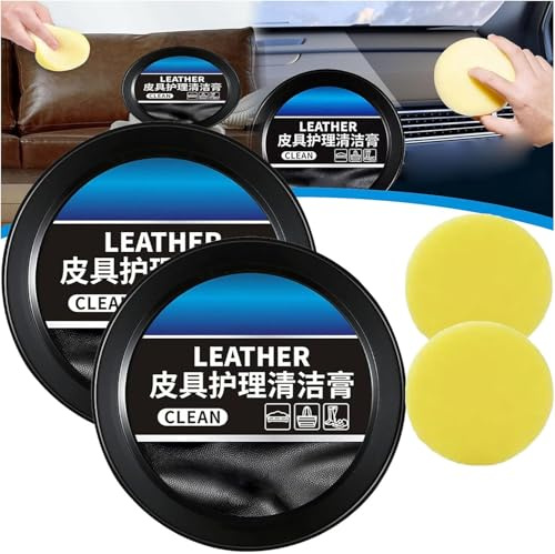 Aicoyiu Lederreinigungs- und Pflegecreme & Reinigungspaste für Lederpflege, Lederpflege-Reinigungspaste, Lederreparatur-Kit für Auto, Auto-Leder-Conditioner Ölpaste (3)
