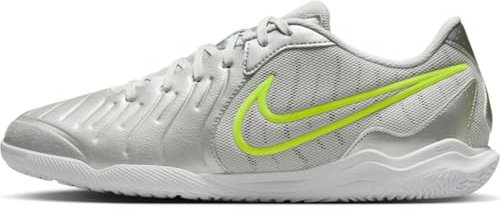 Nike Herren Legend 10 Academy IC Futsal-Schuh, Metallic Silver/White-Volt, 39 EU
