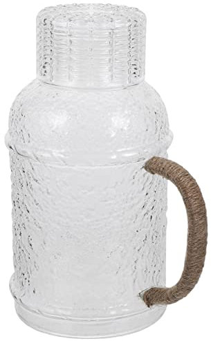 ABOOFAN Hervidor De Agua Fría Hervida Jarra De Vidrio Con Tapa y Jarra Grande De Vidrio Para Refrigerador Para Bebidas Con Tapa