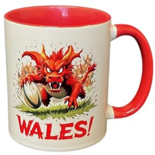 Welsh High Street Wales! Rugby Nations Tasse