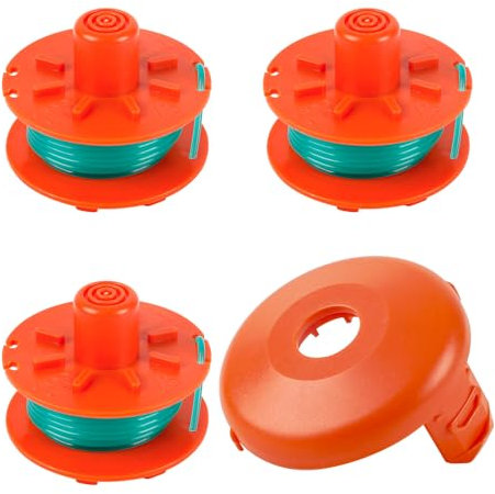 cimsfcor 5307-20 Ersatzspule für Gardena, 05367-20 Rasentrimmer-Fadenspule mit 05329-20 Abdeckung für Gardena Turbo Trimmer SmallCut (3 x Spule + 1 x Abdeckung)