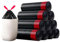Bolsas de basura de cocina resistentes a fugas de 20 L con cordones de ajuste, bolsas de basura compostables, bolsas de basura y bolsas de basura (negro, 75 unidades)