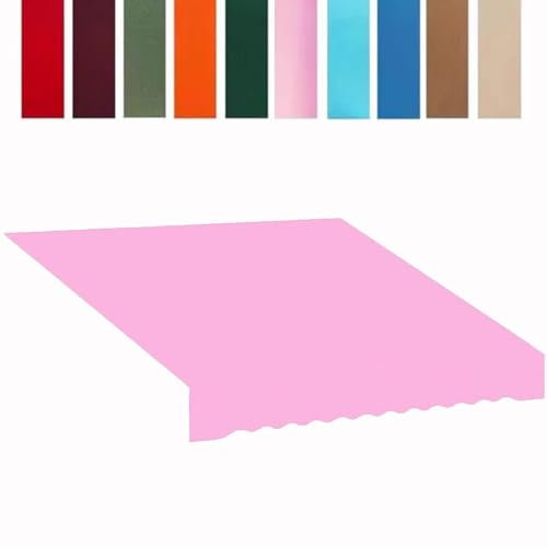 ZYXQQJ Ersatz Markisentuch Balkon Markise Markisenstoff Markisenbespannung Sonnenschutz Ersatztuch Canvas Markisen Tuch 3m Breit(Pink,10x8ft/300x245cm)