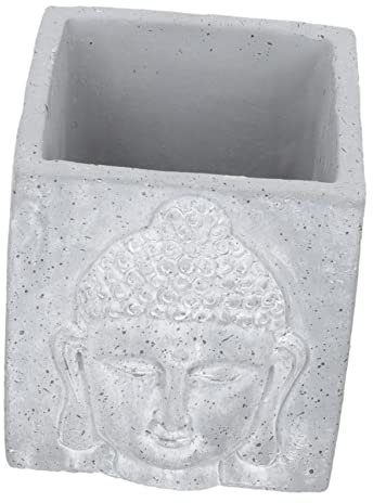 BESTonZON Maceta Suculentas Pequeñas y Cactus, Contenedor Decorativo De Cemento Estilo Artístico, Maceta Pequeña Cuadrada para Hogar y Oficina, Resistente y Ecológica