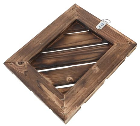 BESPORTBLE Maceta Colgante De Pared Tablero De Madera Rústica De 25 X 30 Cm para Orquídeas Y Helechos Cuerno De Alce Soporte De Helecho Cuerno De Alce para Decoración De Interiores