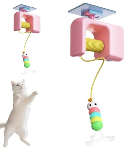 Giocattoli interattivi per gatti – Ricaricabile da appendere alla porta | Da appendere alla porta automatica retrattile giocattoli per gatti Teaser elettronico Self Play Pet String Toys Caccia