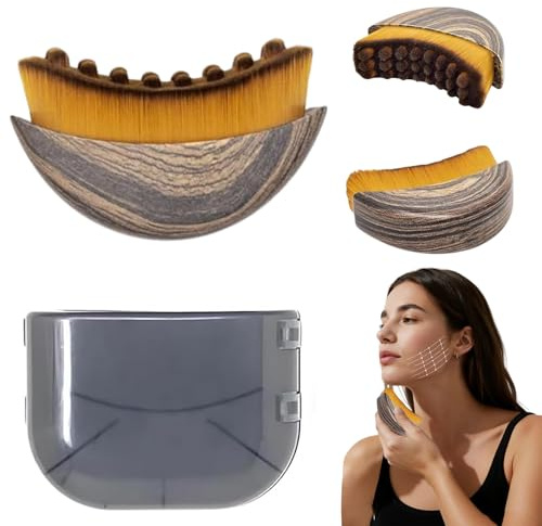 Lymphatic Drainage Brush for Face, Contour Face Brush Lymphatic Drainage Massager & Dry Brushing Tool for Daily Use, Ergonomic Design to Fit The Skin Precisely