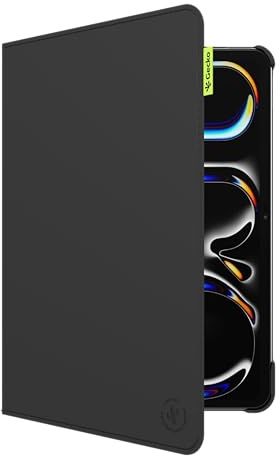 Gecko Covers - Tablet Hülle/Cover aus Kaktusschale geeignet für iPad Pro 11 (2025/2024) M5 / M4 - Schlaf/Wach Funktion - Schwarz
