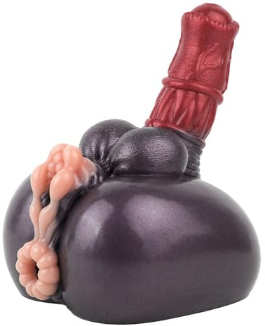 Seckoe Monster Dildo Realistische Masturbatoren für Männer, Taschenmuschi groß mit Anal Tunnel & Vagina Doppelloch, Gummimuschi Masturbator Sexspielzeug für Männer Silikon