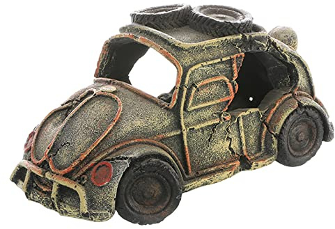 PANGBOER Aquarium-Dekoration, Kunstharz, Fahrzeugwrack, Auto, Fisch für Aquarium, Ornament, Betta-Zubehör, Wasserhöhlen, verstecken, Aquarium-Dekorationen für Aquarium