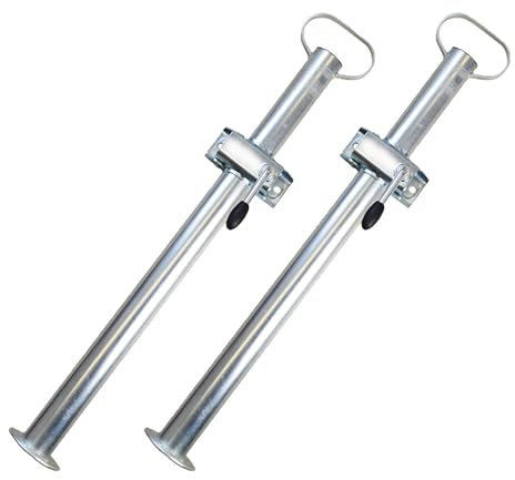 The Drive | 2X Anhänger Stützen mit Klemmhalter für PKW-Anhänger | Stelzfuß | Fallstützen | Anhängerstütze | Länge: 600mm Ø: 48mm