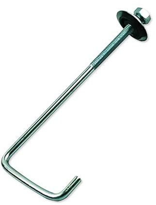 IRONLUX - Pack 10 Ganchos de Fijación - Ideales para Uralitas y Planchas de Policarbonato Transparentes - Espesor 6 mm - Medidas 150 x 52 x 20 - Fabricado en Zinc