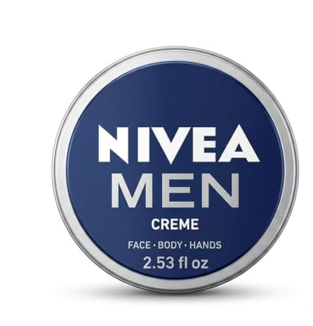 2x Nivea MEN CREME Cream FACE HAND BODY Moisturiser Dry Skin 75ml TIN by Nivea