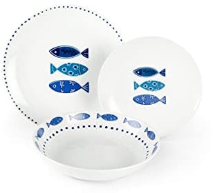 Brunch Time Set Vajilla 18 Uds. Ocean Blanco/Cielo