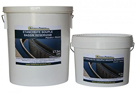 MATPRO - Étanchéité Souple Bassin Réservoir - Mortier Flexible d'Imperméabilisation, d'Étanchéité et de Cuvelage - pour Béton, Pierre, Carrelage - Gris - 35Kg