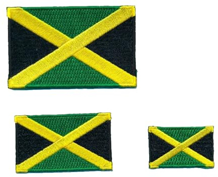 3 Jamaika Kingston Karibik Rastafari Bob Marley Flags Patch Aufnäher Aufbügler Set 0993