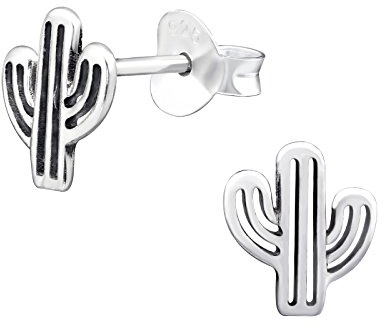 925 Sterling Silver Cactus Stud Earrings for Girls