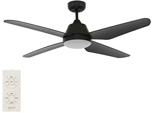 Deckenventilator Aria Schwarz 122 cm mit LED Licht