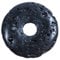Lebensquelle Plus Edelstein Donut Ø 30 mm + Baumwollband | Naturstein Anhänger Halskette | Echte Heilsteinkette inkl. Band (Lava)