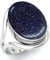 Jeweloporium 925 Silber Ringe für Frauen Größe 52(16.6) Blauer Sonnenstein Edelstein Solitär Silber Ringe Jubiläum - Geschenk Kostüm Schmuck